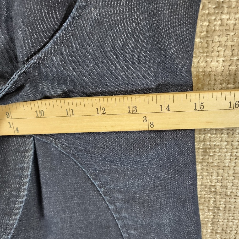 Holding Horses Anthropologie Clara Tie Front Denim Dress Womens 4 Dark Dye Blue - Picture 5 of 11